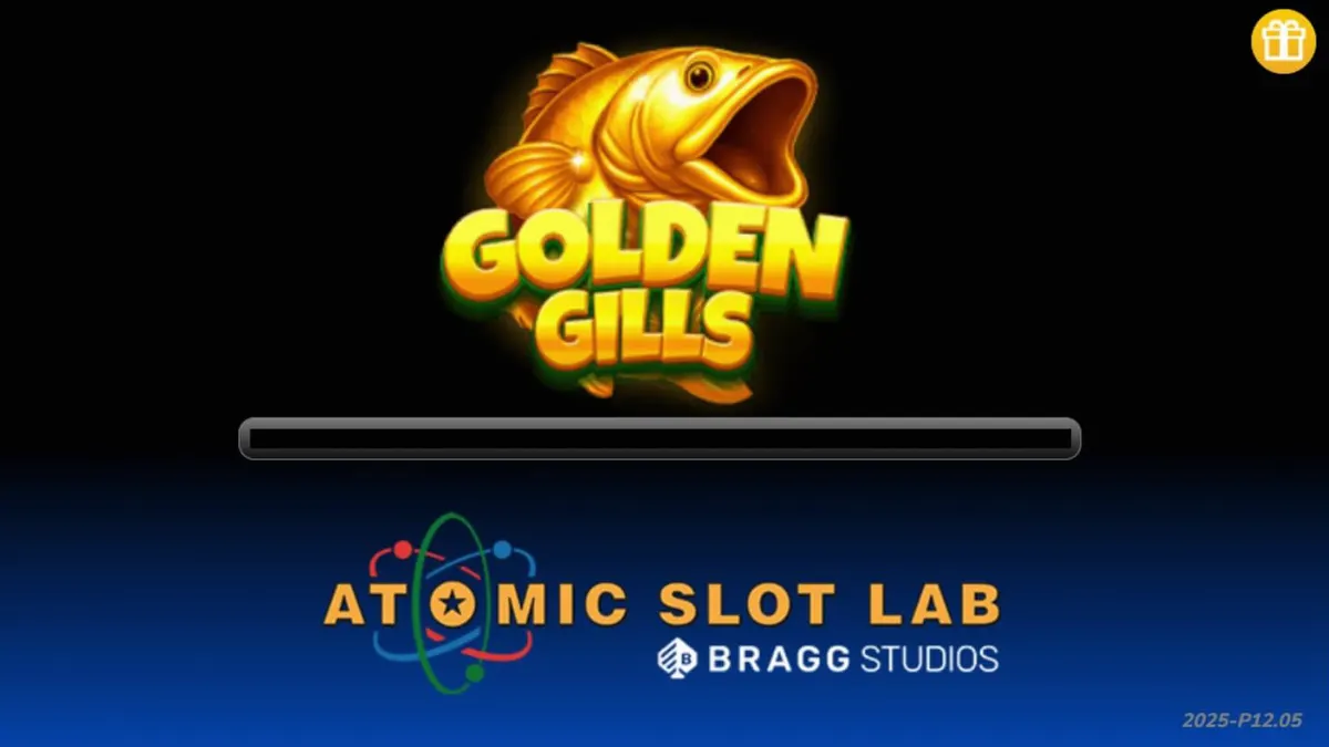 Tampilan visual slot Golden Gills dengan tema memancing dan air yang jernih